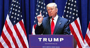 Trump addressing crowd during campaign