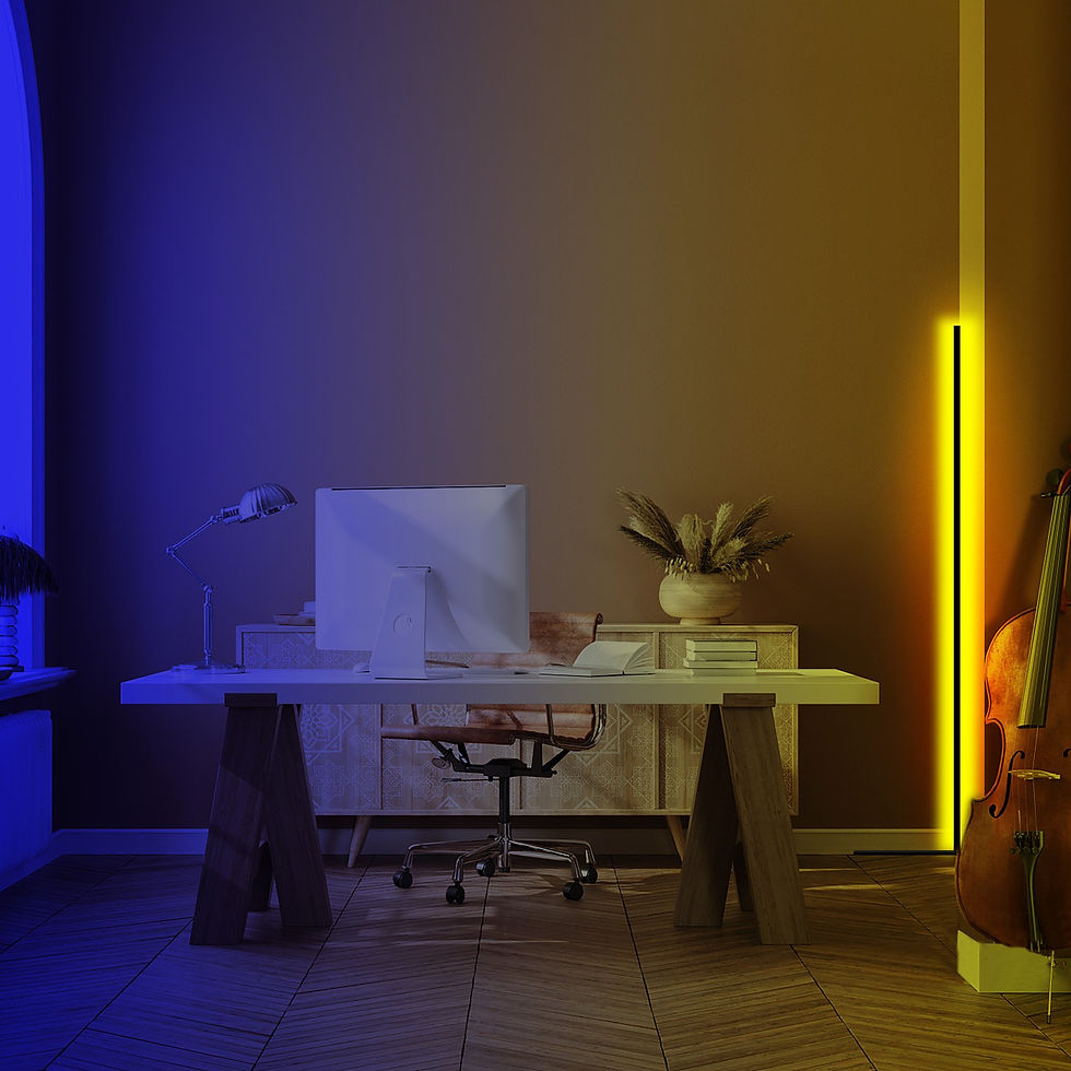 Thumbnail: Corner Floor Lamp, Minimalist RGB LED Light