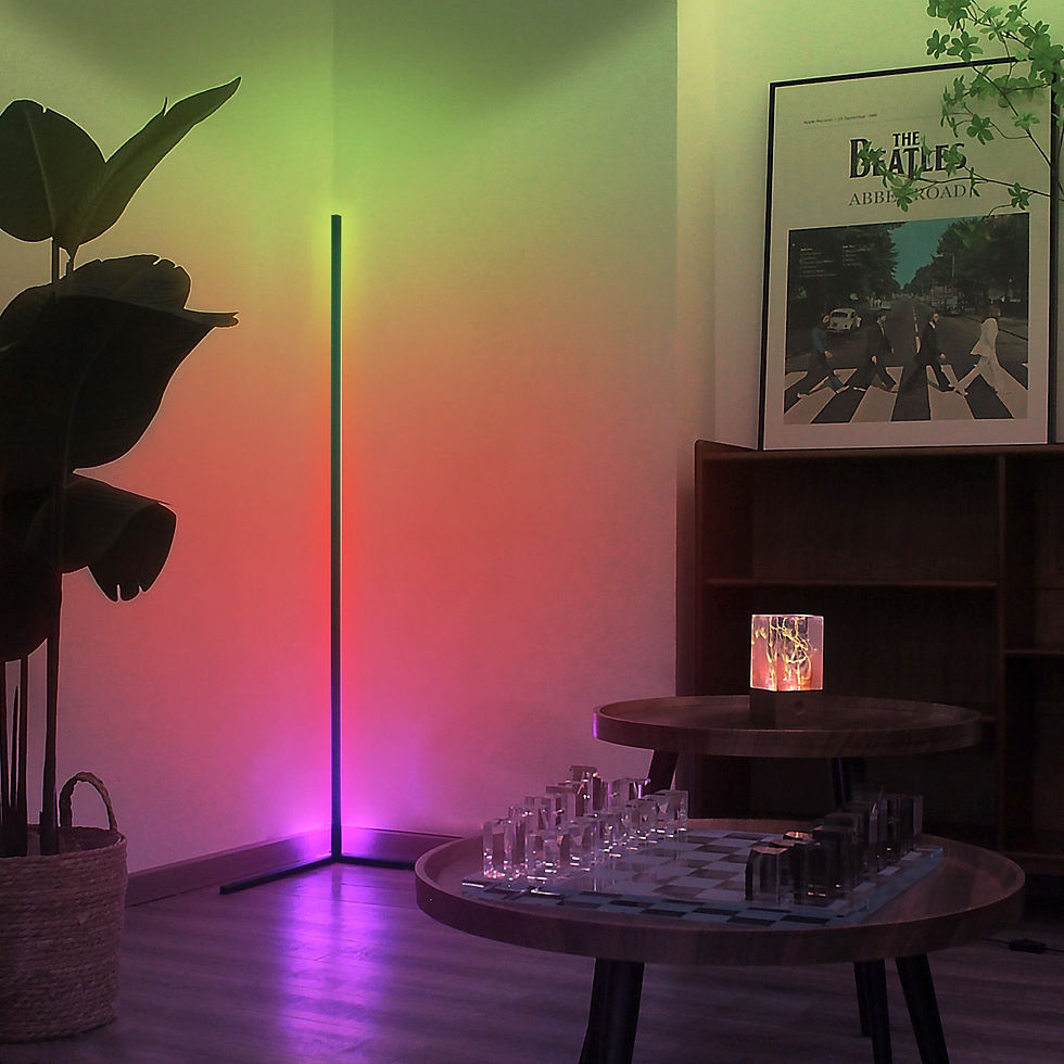 Thumbnail: Corner Floor Lamp, Minimalist RGB LED Light
