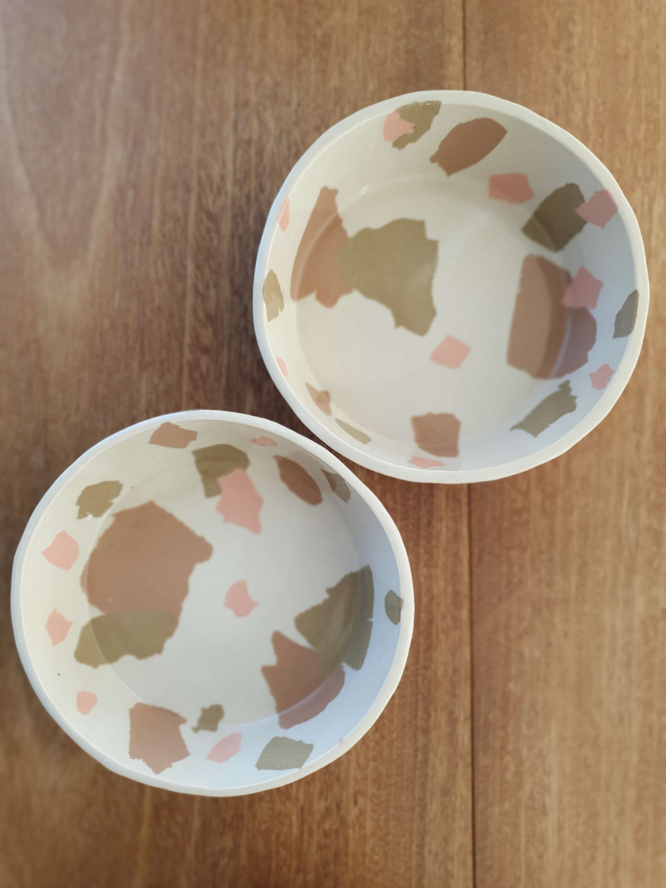 Terrazzo breaky bowls - nude + neutral