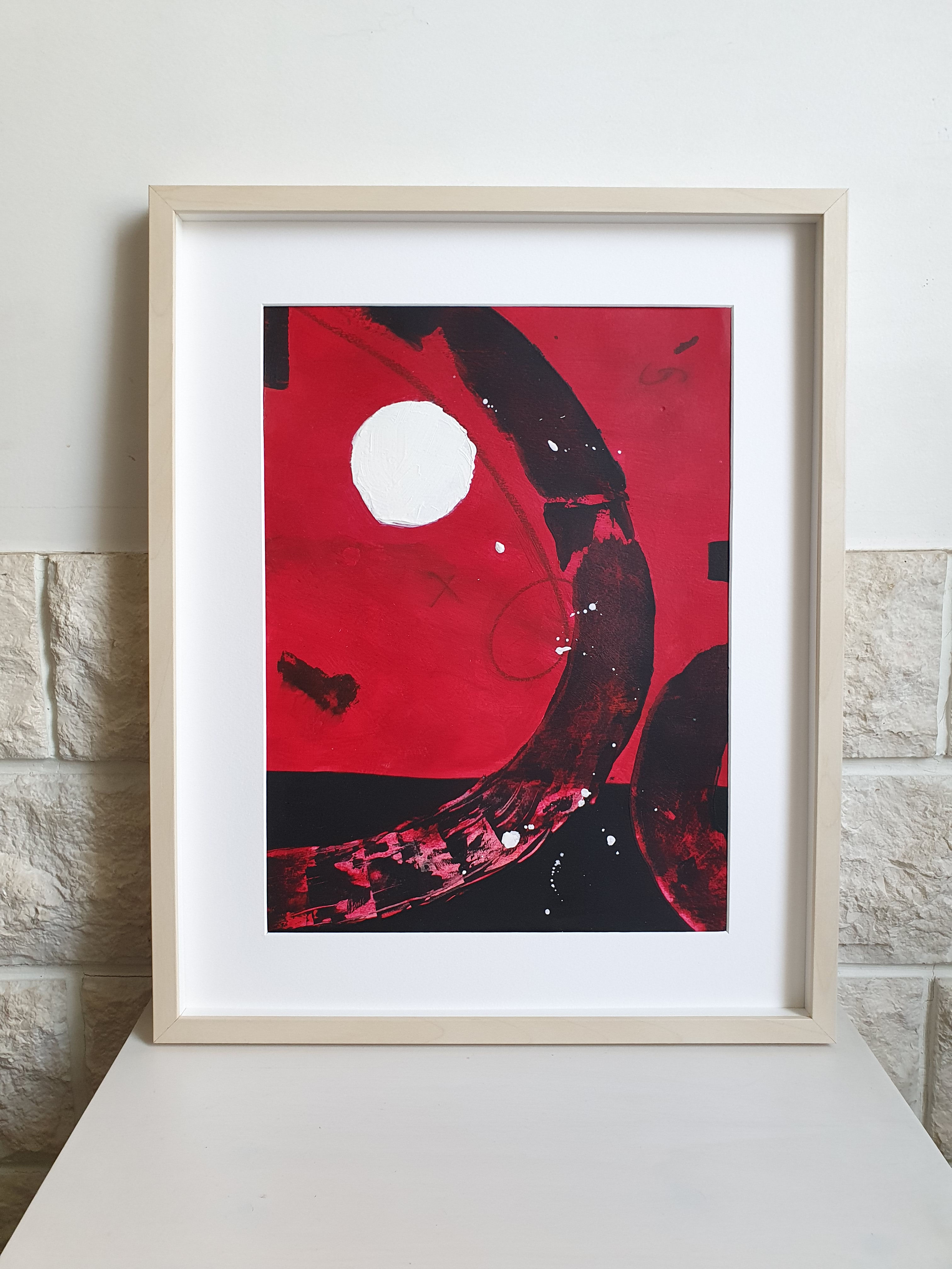 Red, White and Black composition I