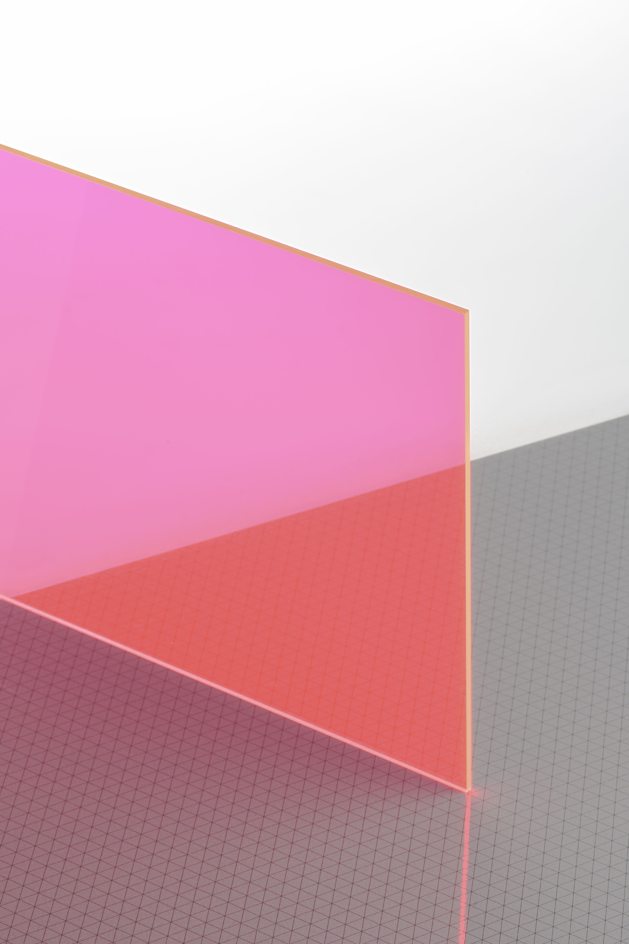 PLEXIGLAS GS 3C02 Red Transparent Fluorescent Acrylic Sheet