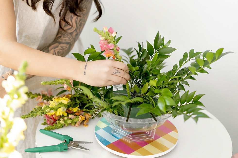 Beginner's Design; Compote Centerpiece