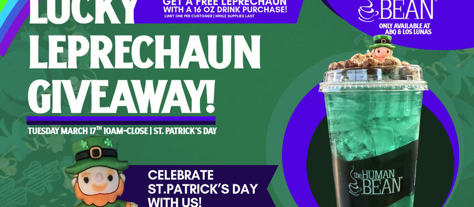 Lucky Leprechaun Giveaway at The Human Bean: A St. Patrick’s Day Coffee Treat in Albuquerque
