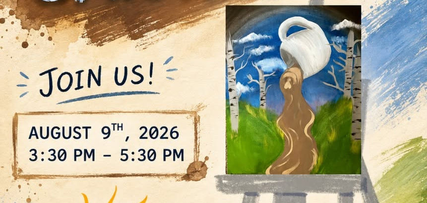 Flyer for Coffee and Canvas at Michael Thomas Coffee