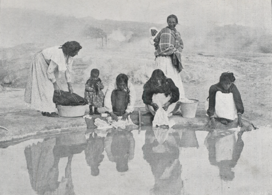 Washing day at Whakarewarewa.