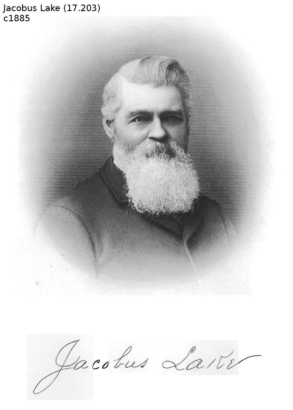 Jacobus Lake. 1885.