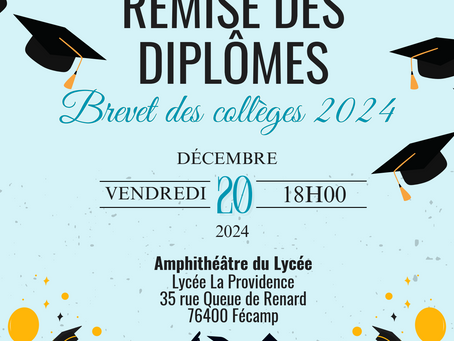 Invitation à la remise des Diplômes