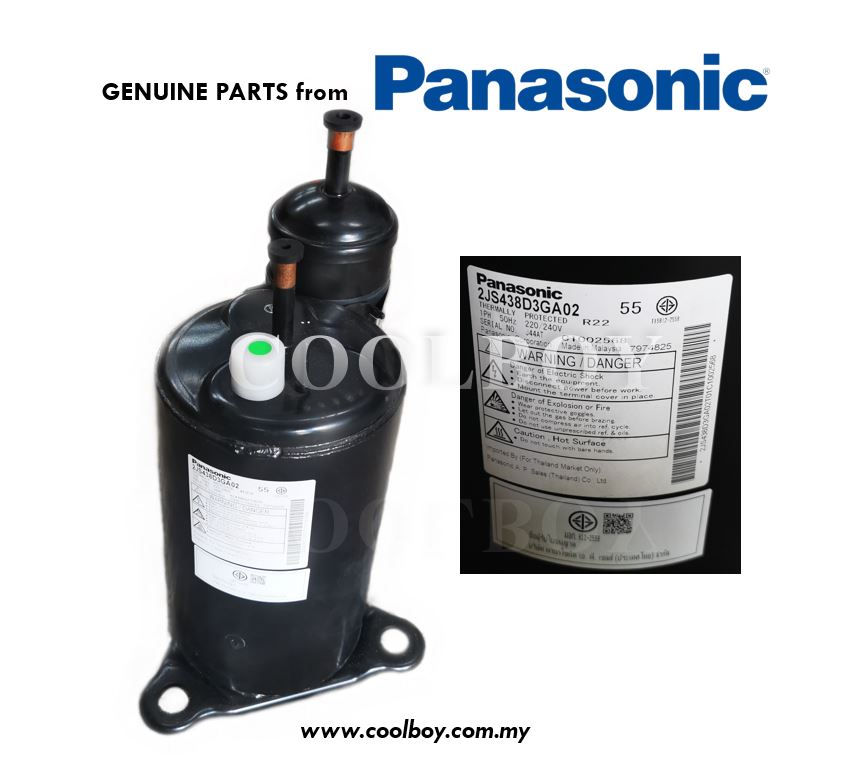 Panasonic Rotary Compressor 2.5HP 2JS438D3GA02 R22 220/240V