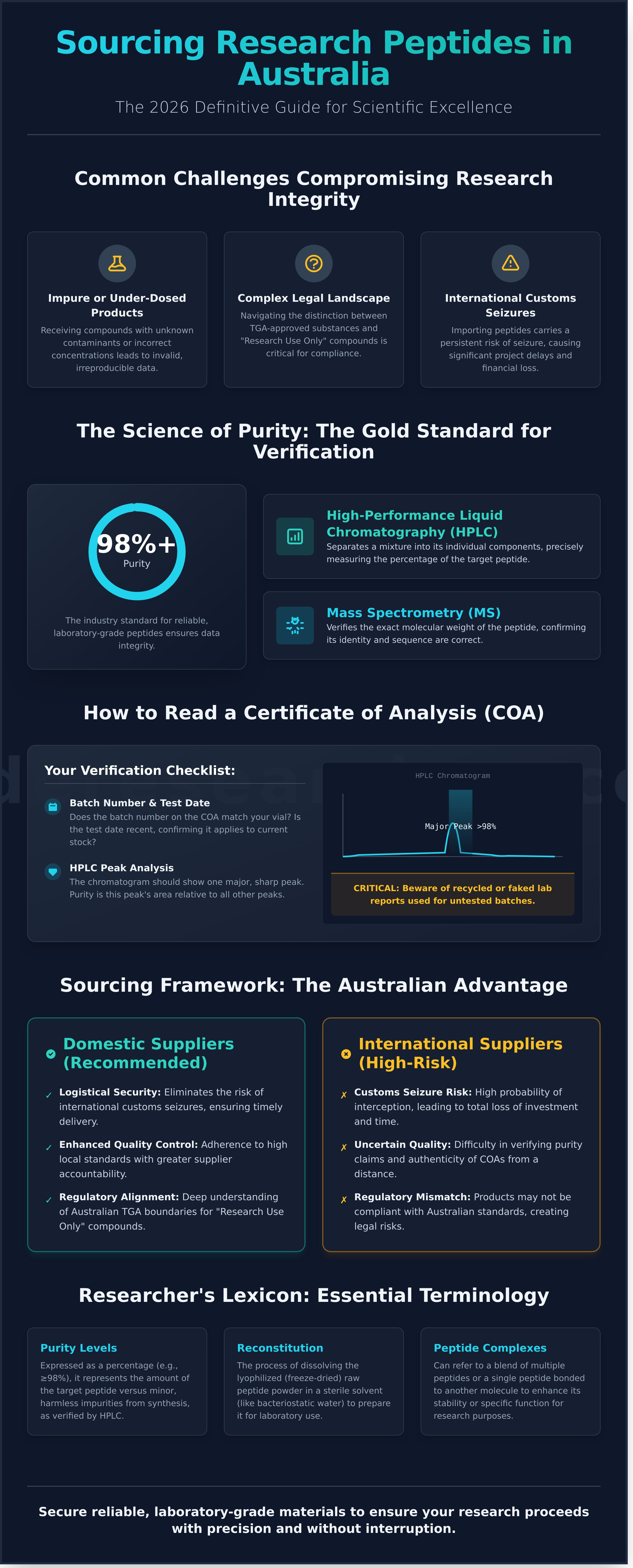 Peptides australia infographic - visual guide