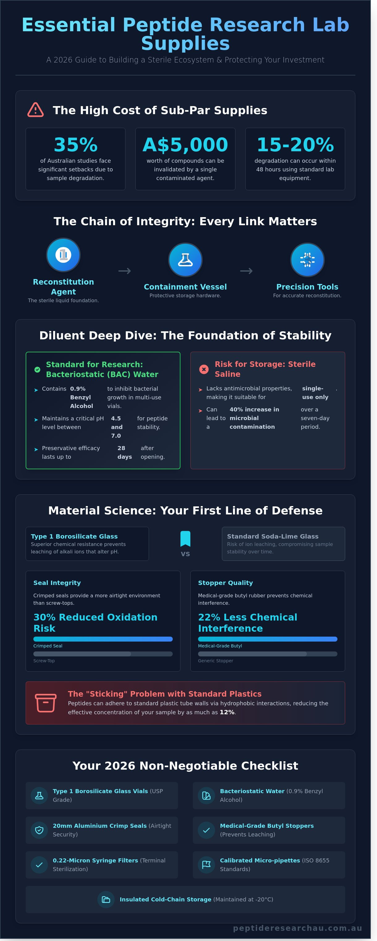 Peptide research lab supplies
