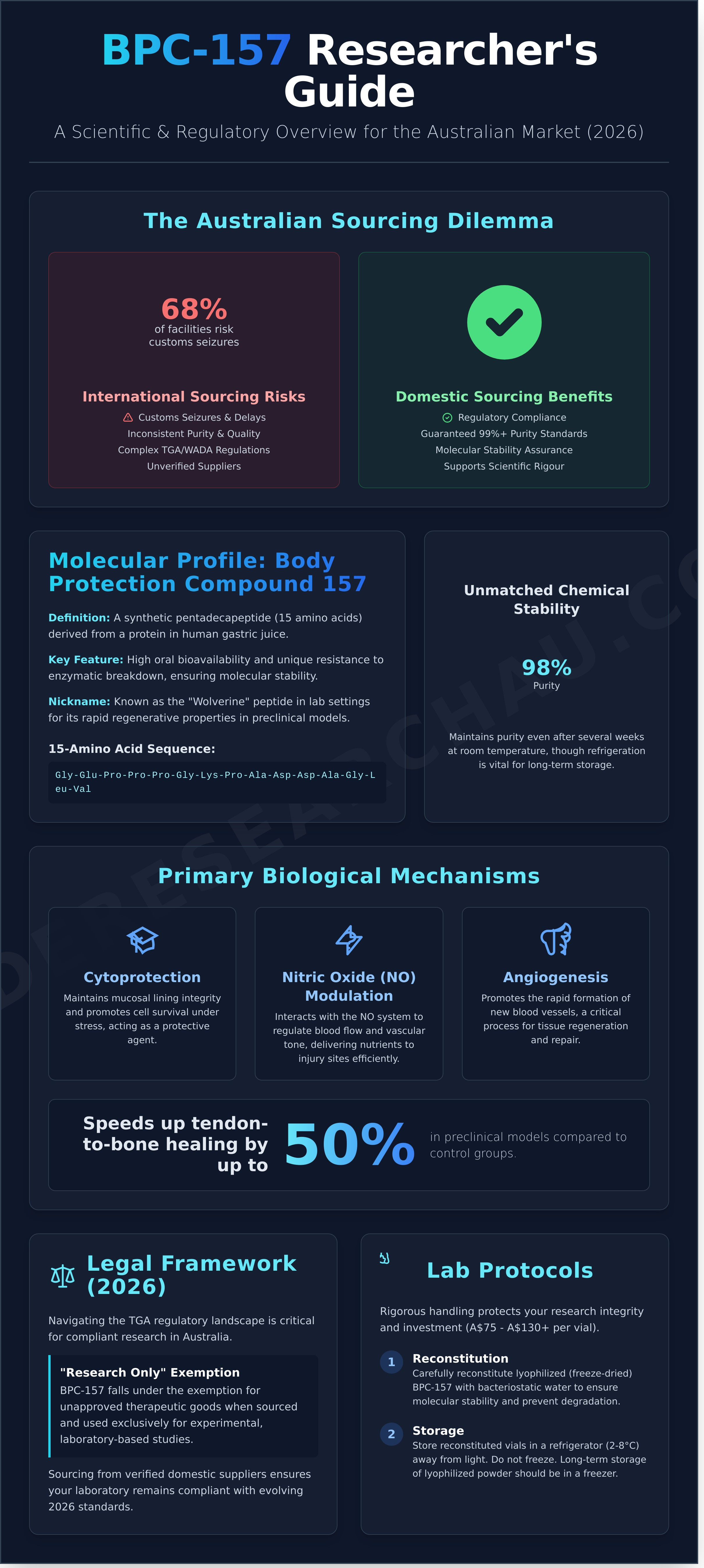 Bpc-157 australia infographic - visual guide