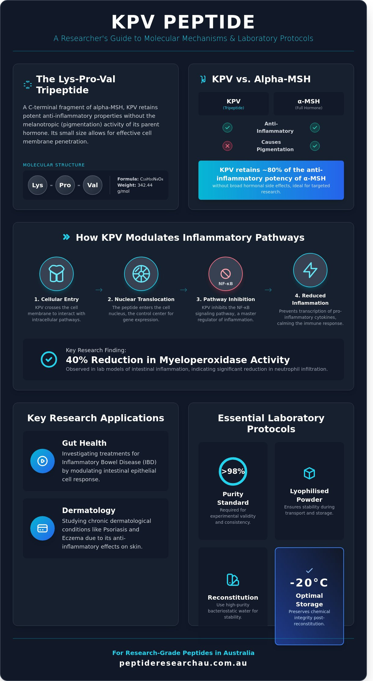 KPV peptide infographic - visual guide