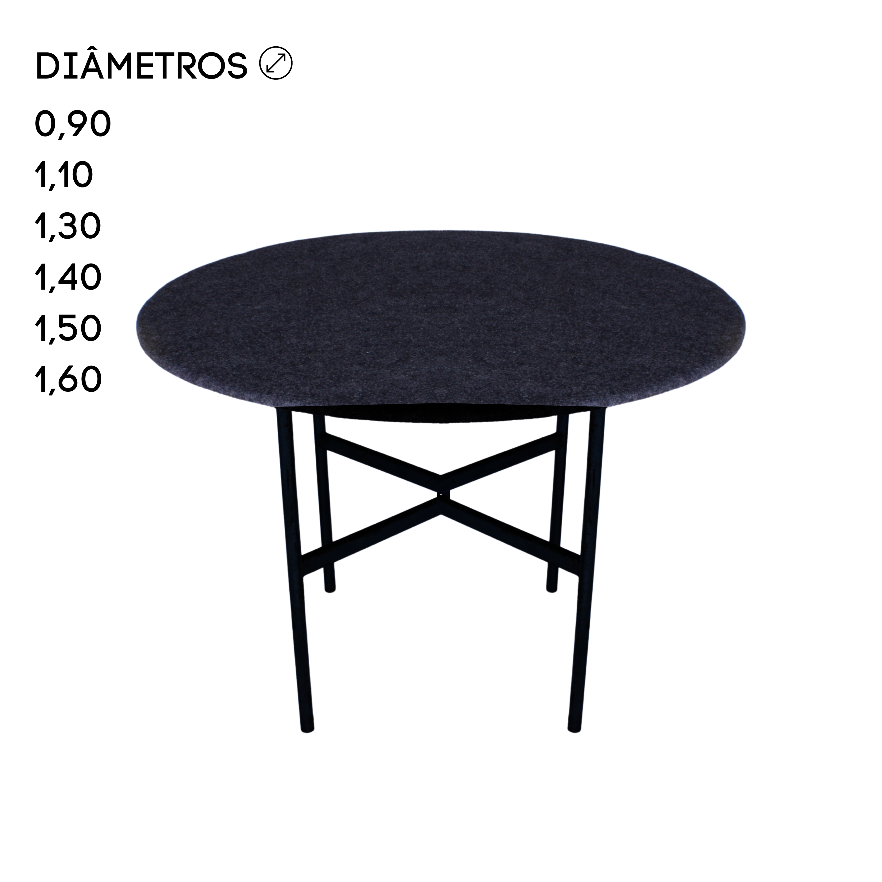 Mesa Convidado para uso com toalha.