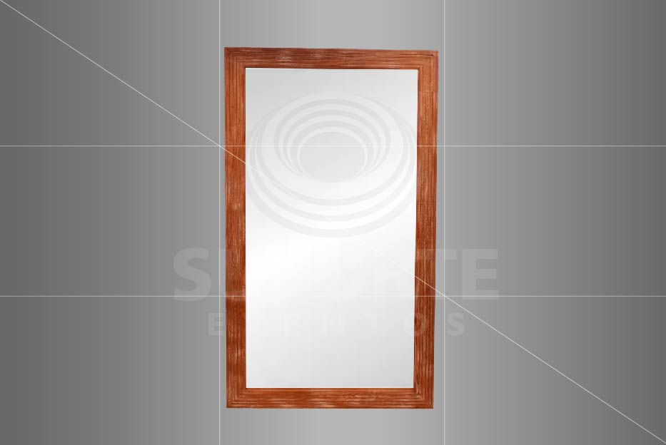 Espelho Madeira com Detalhe Dourado 2,00 x 1,10
