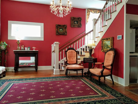 The historic entrance hall of the Judge Porter House, part of the Natchitoches Bed and Breakfast Collection.