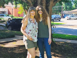 Mother and daughter enjoying a Steel Magnolias getaway in Natchitoches, Louisiana.