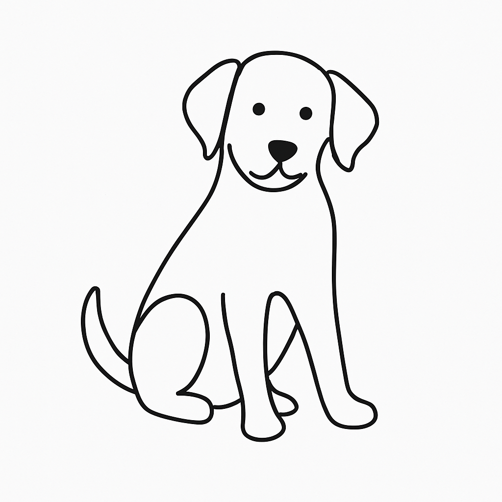 One Line Art - Dog
