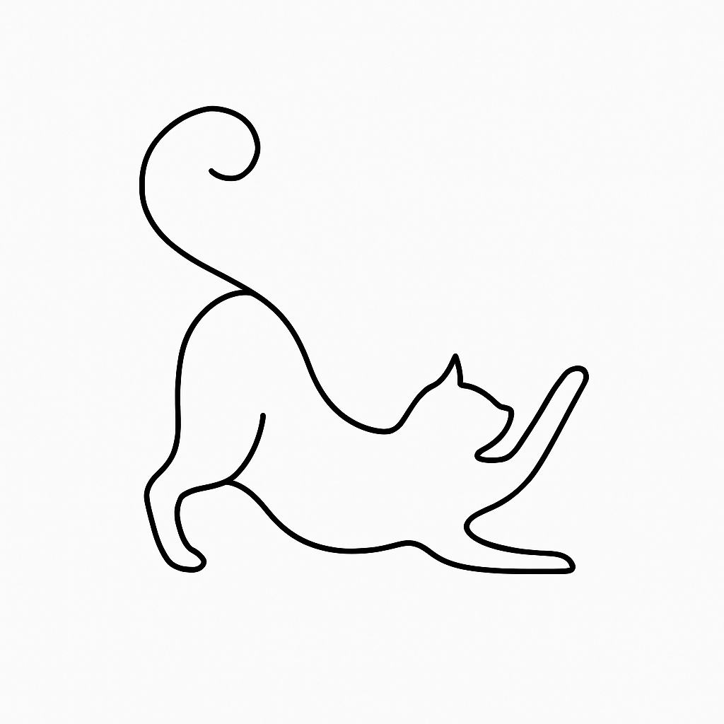 One Line Art - Cat