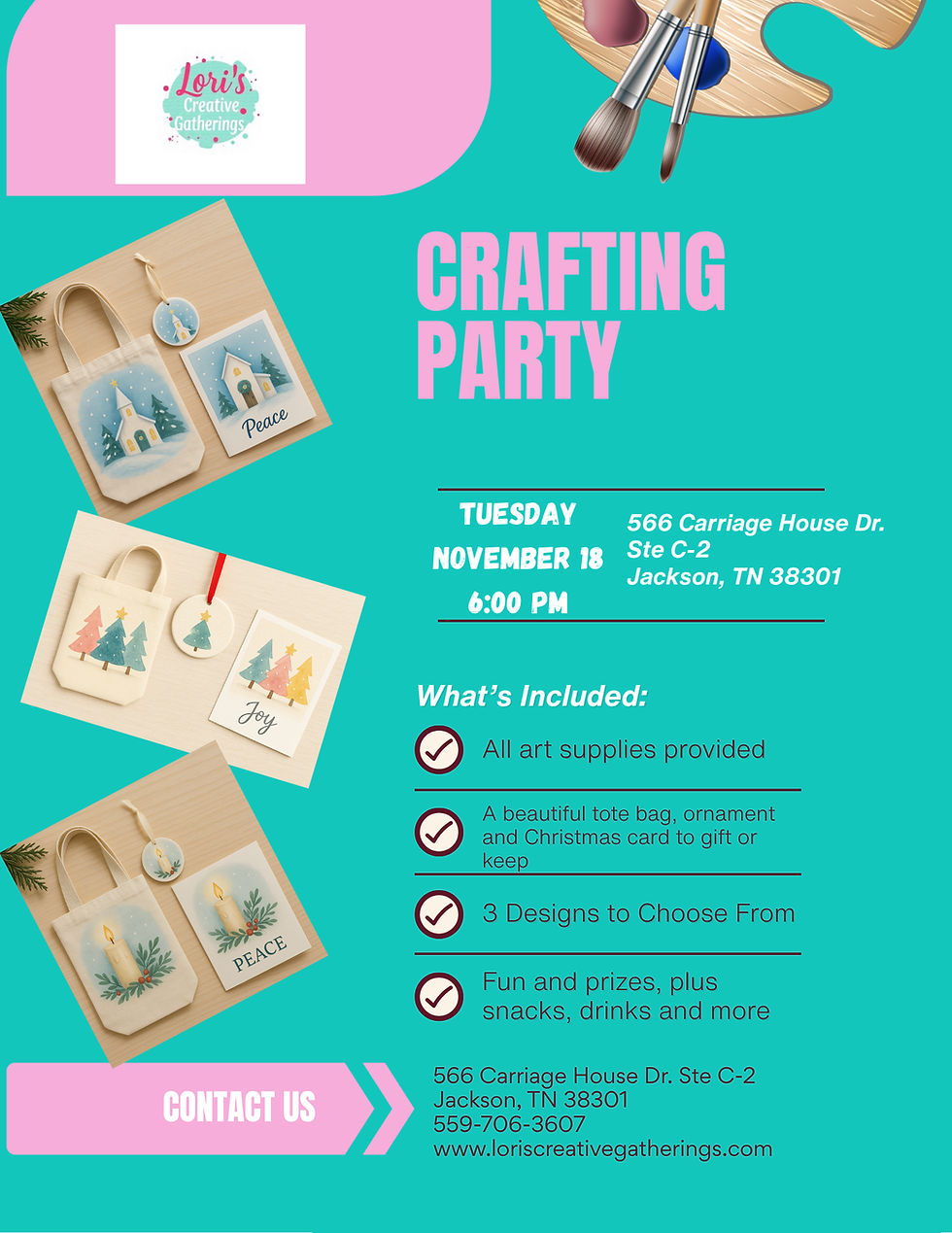 🎄 Holiday 3-Piece Paint & Craft Party