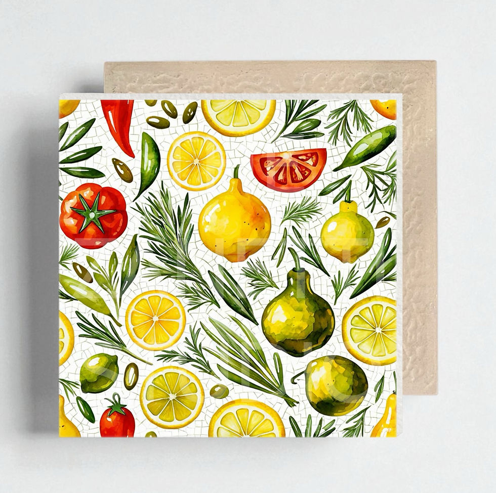 Thumbnail: 🥗 Vegetables Ceramic Decorative Tile 6”x6”