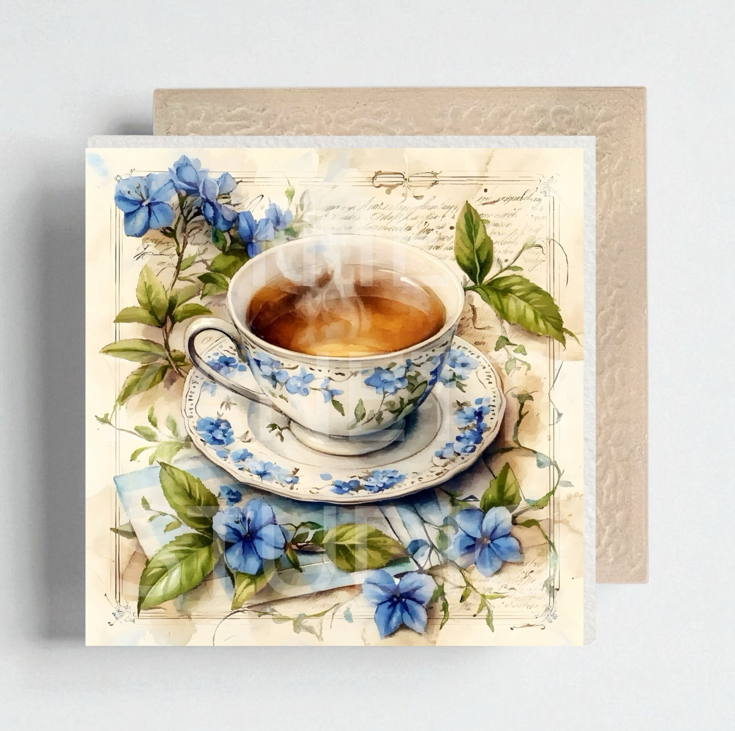 ☕️ Tea Ceramic Decorative Tile 6”x6”
