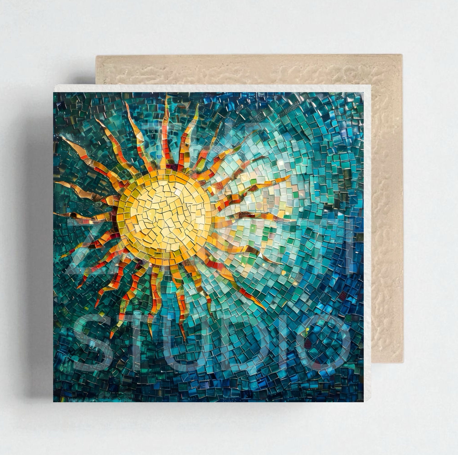 ☀️ Sun Ceramic Decorative Tile 6”x6”