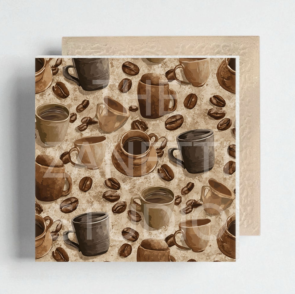 Thumbnail: ☕️ Coffee Ceramic Decorative Tile 6”x 6”