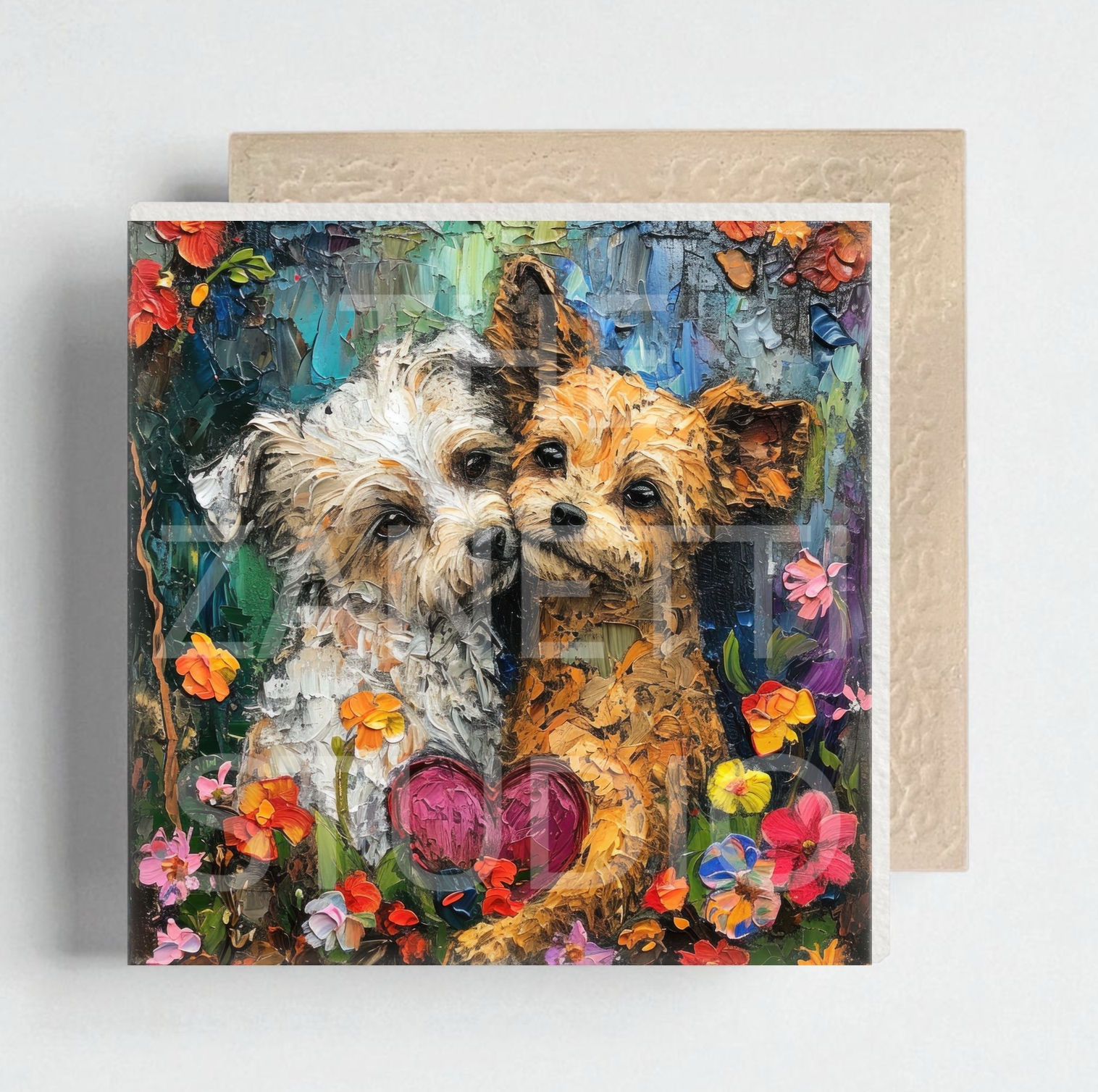 🐶 Dogs Ceramic Decorative Tile 6”x6”