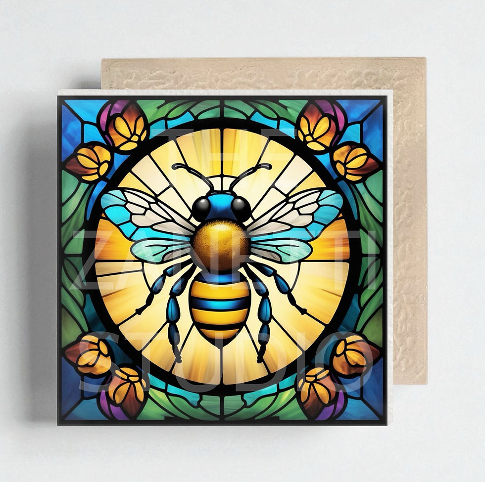 Thumbnail: 🐝 Bee Ceramic Decorative Tile 6”x 6”