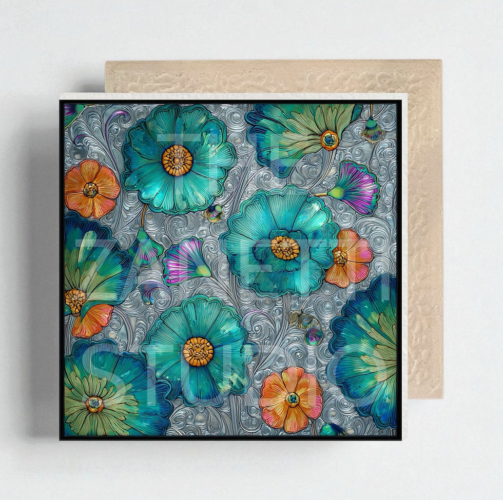 Thumbnail: 💐 Flower Ceramic Decorative Tile 6”x 6”