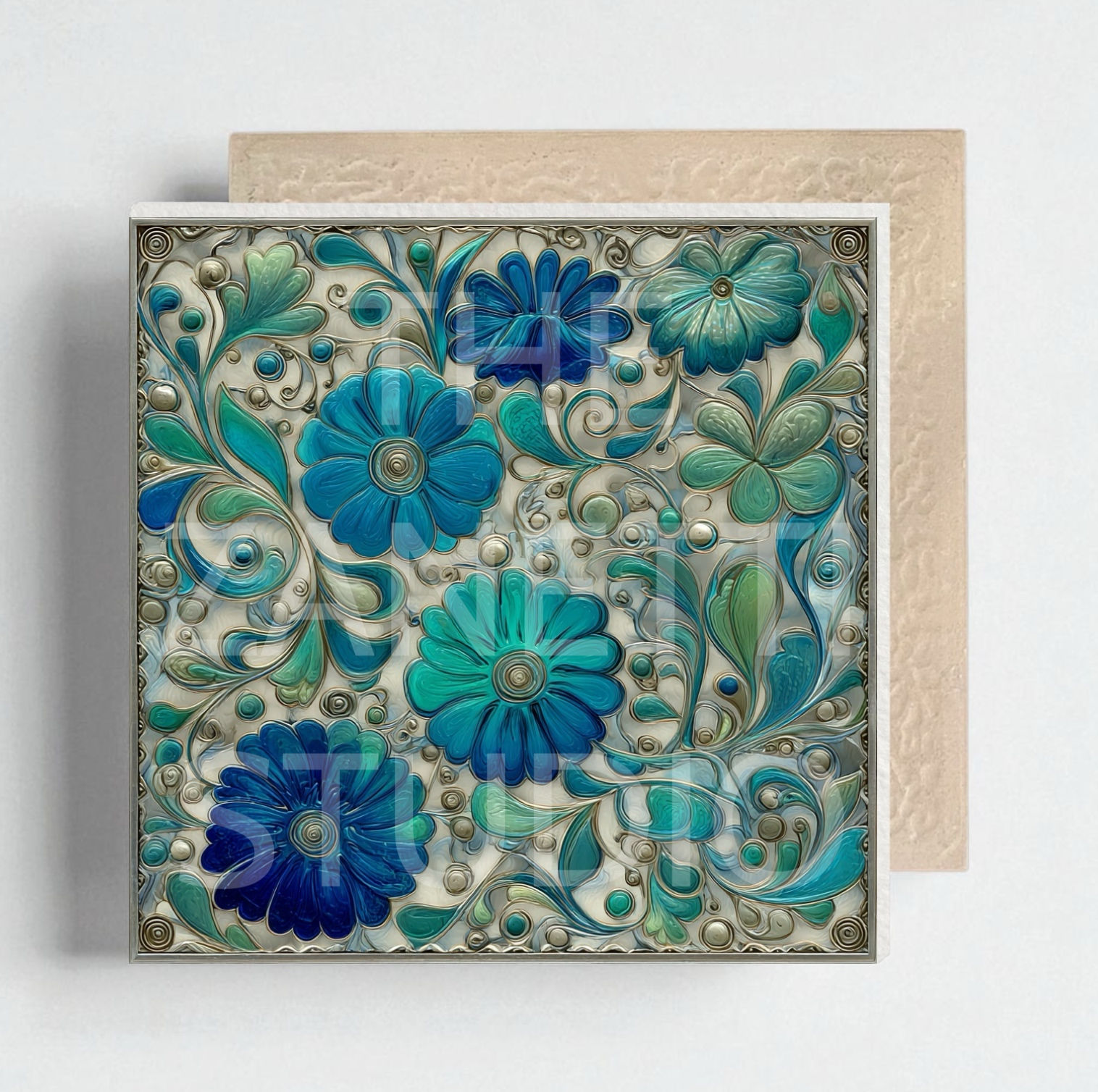 💐 Flower Ceramic Decorative Tile 6”x 6”