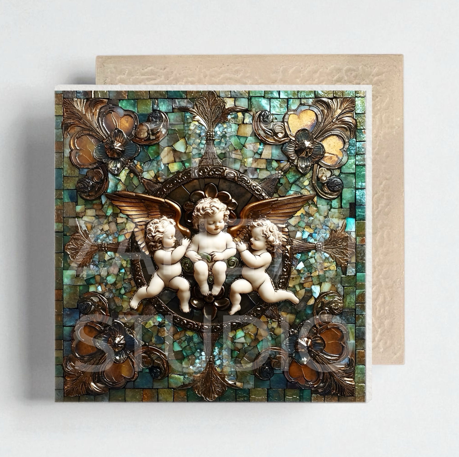 👼 Angel Ceramic Decorative Tile 6”x 6”