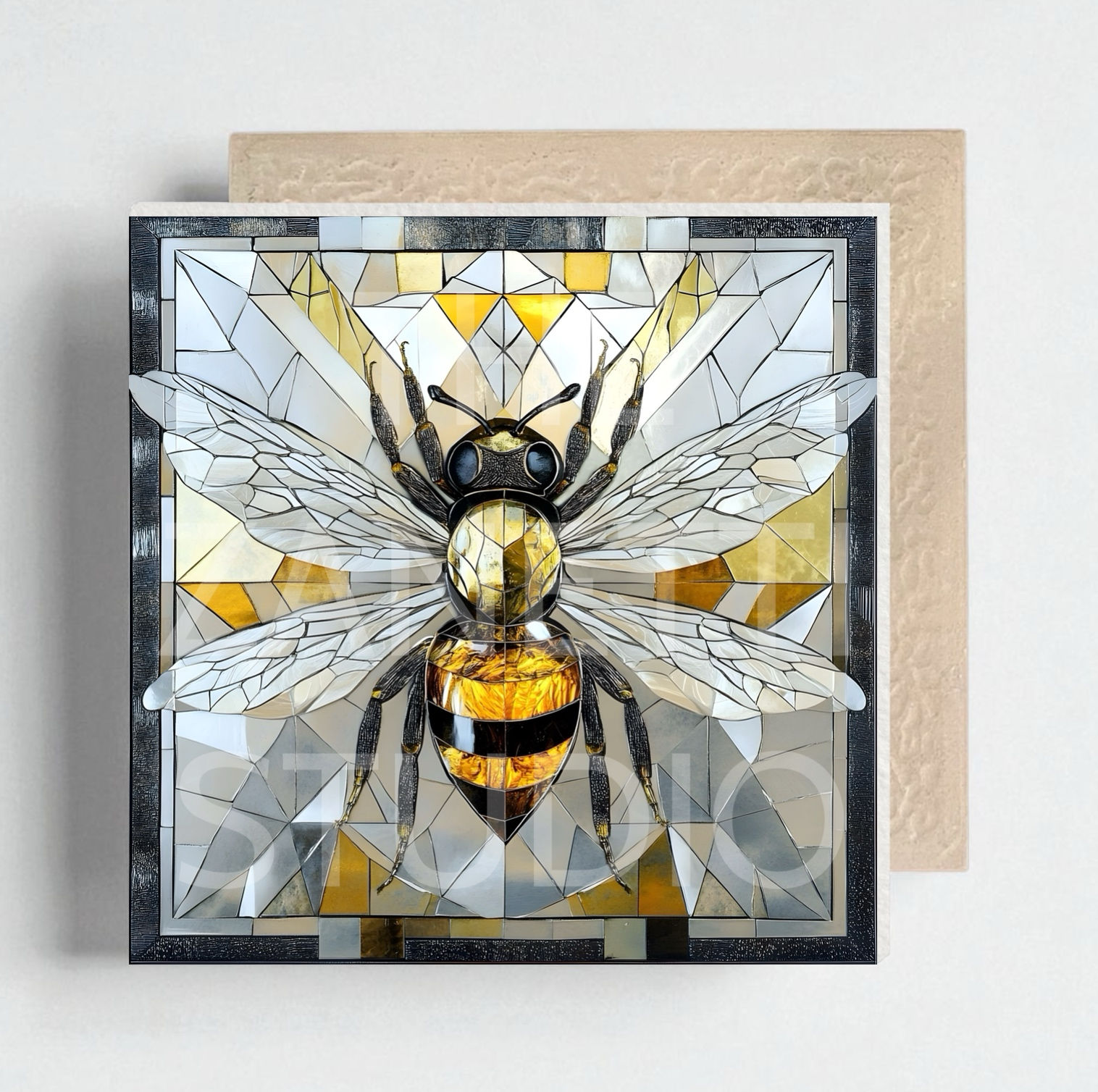 🐝 Bee Ceramic Decorative Tile 6”x 6”