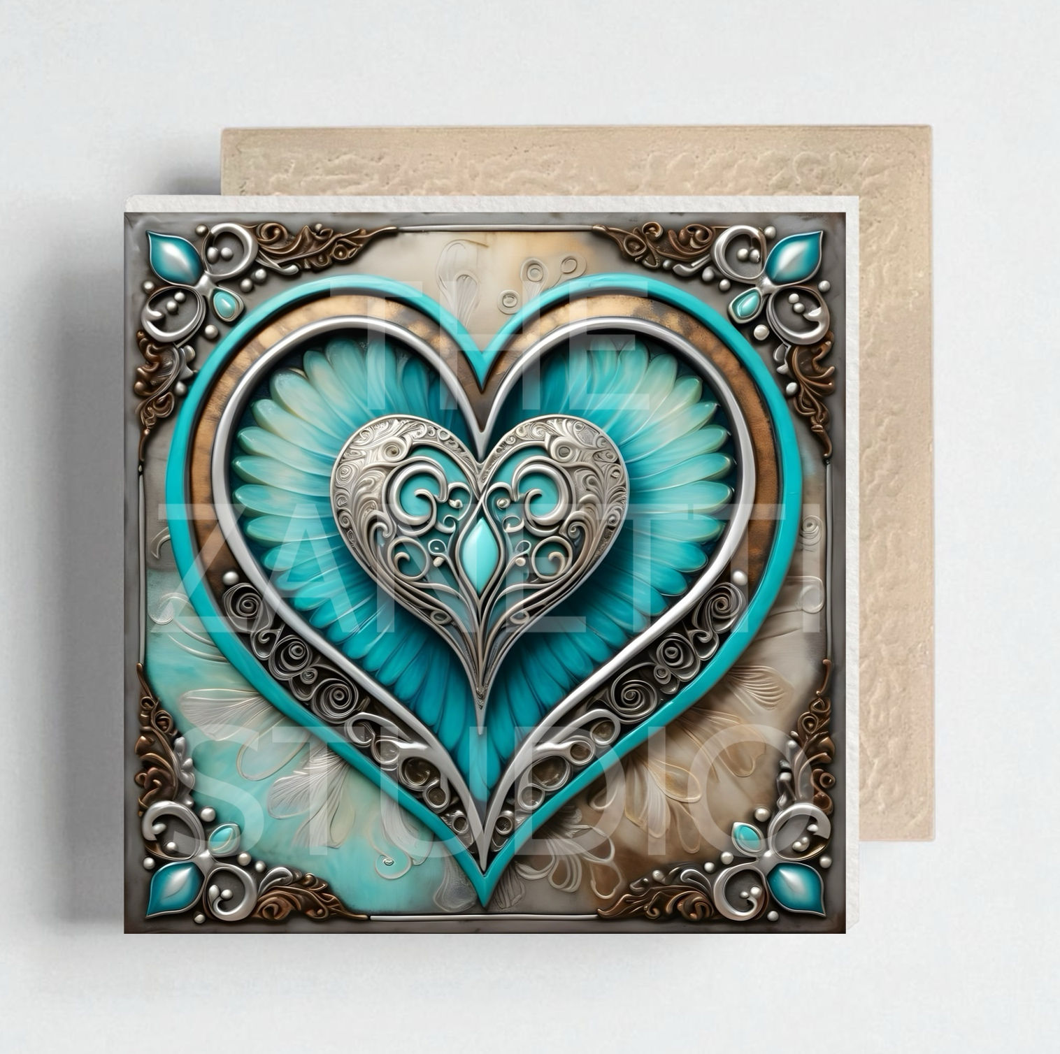 Heart ♥️ Ceramic Decorative Tile 6”x6”