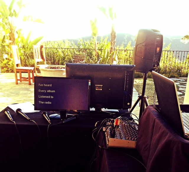outdoor patio setup