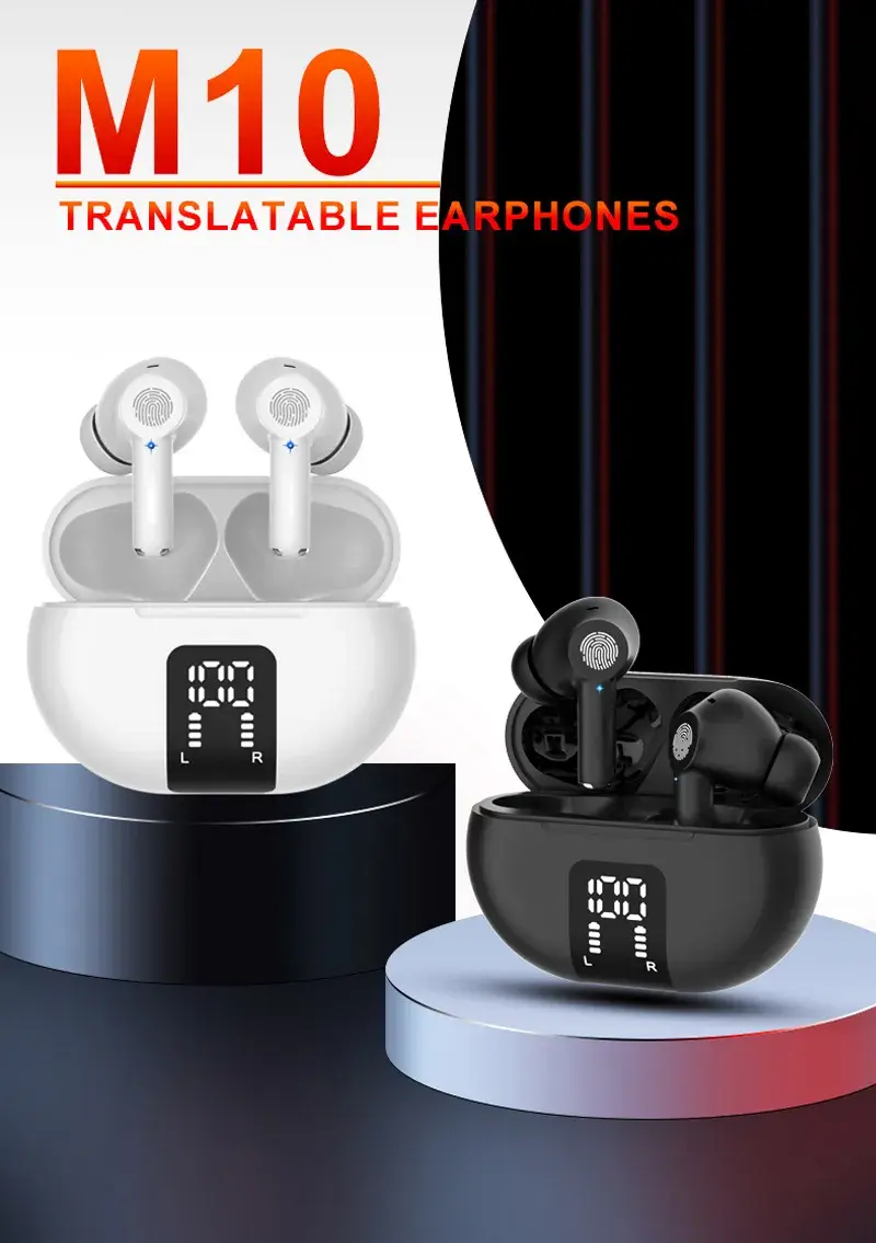 Thumbnail: TWS Wireless Bluetooth New M10 Translation Headphones