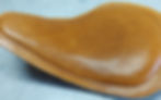 Tooled and moulded leather bobber motorcycle seat