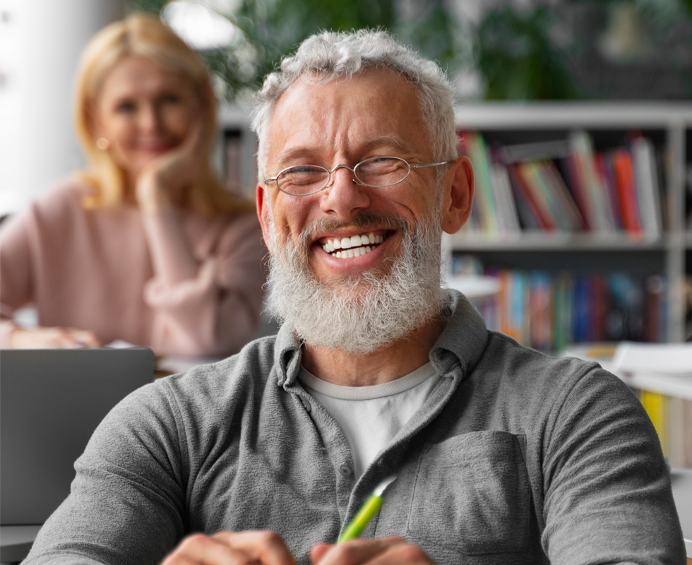 An old man and woman.