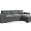 Thumbnail: Artemis Sofabed Grey Universal Corner