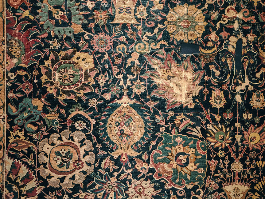 Carpet patterns at the Islamic Art section of Pergamon Museum.jpg