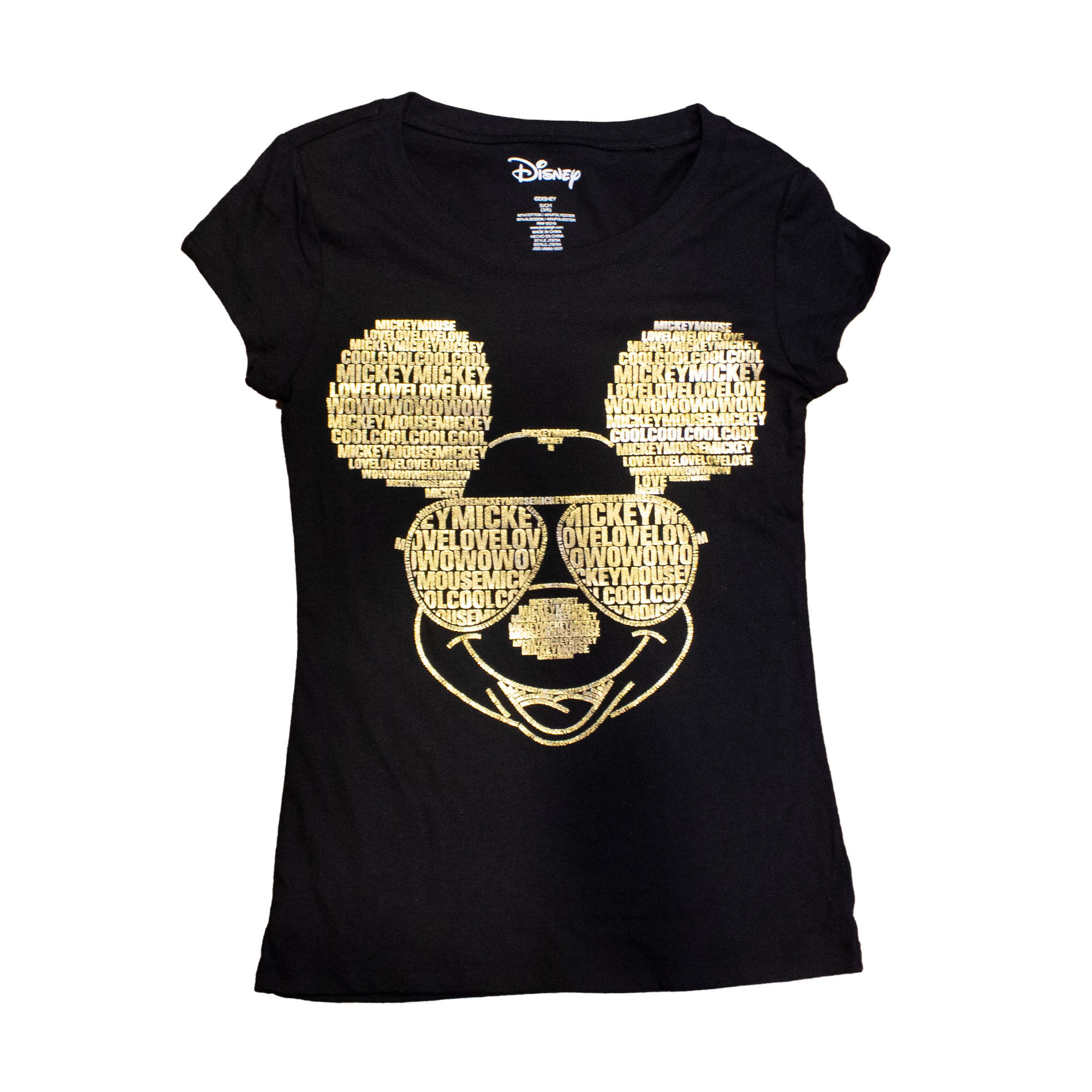 Black and Gold Mickey Mouse T Shirt