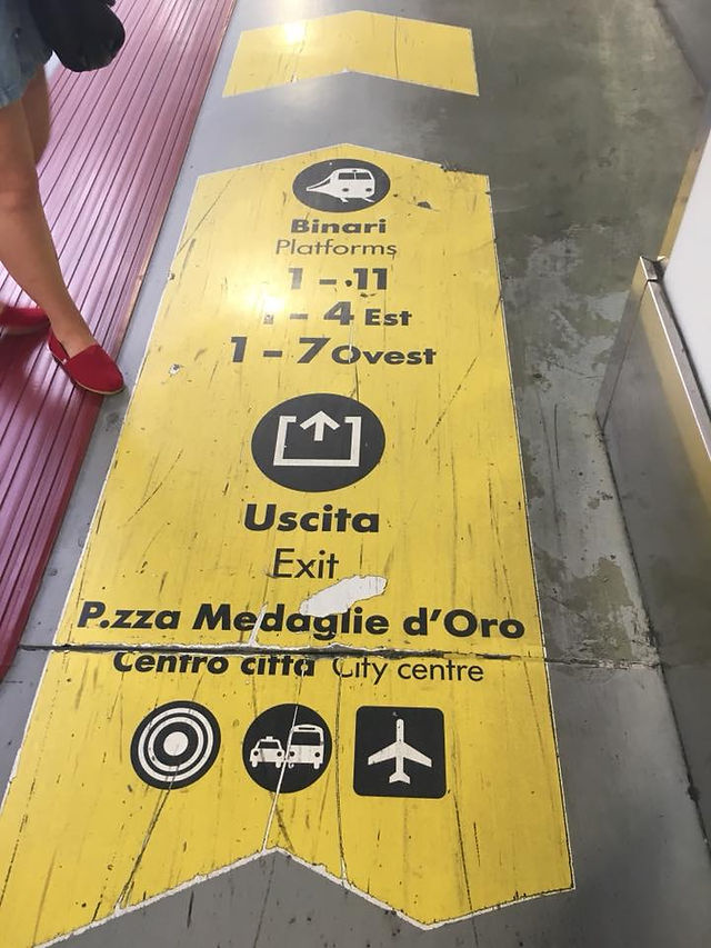 Follow the yellow brick road.