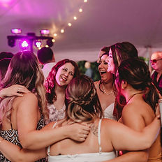 bridal party bridesmaid dancefloor bride dj 716 dj716 buffalo finger lakes wedding reception tent wedding outdoor party