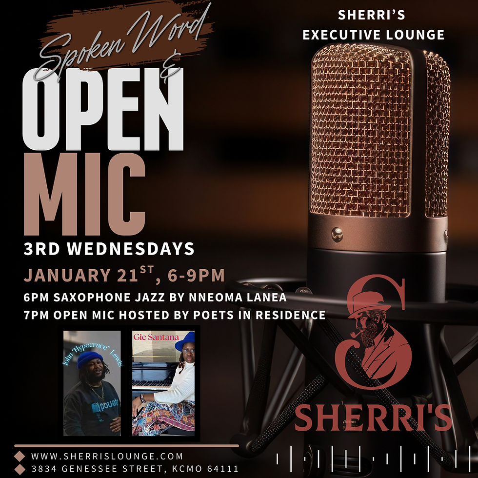 Spoken Word Poetry / Open Mic with Saxophone Prelude!