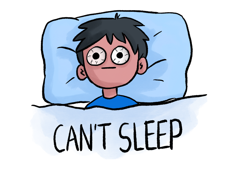 Can't sleep graphic