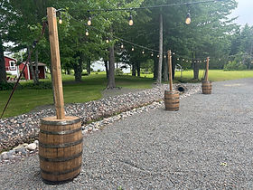 whiskey barrel light pole