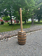 wine barrel light pole