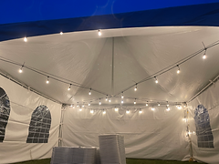 vip tent rentals tent lights 20x20
