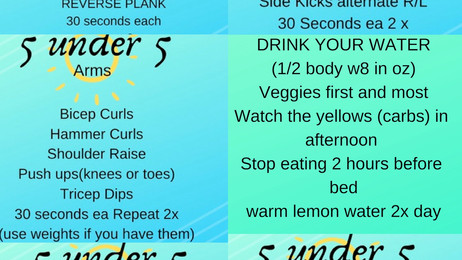 5 WORKOUTS IN FIVE MINUTES!